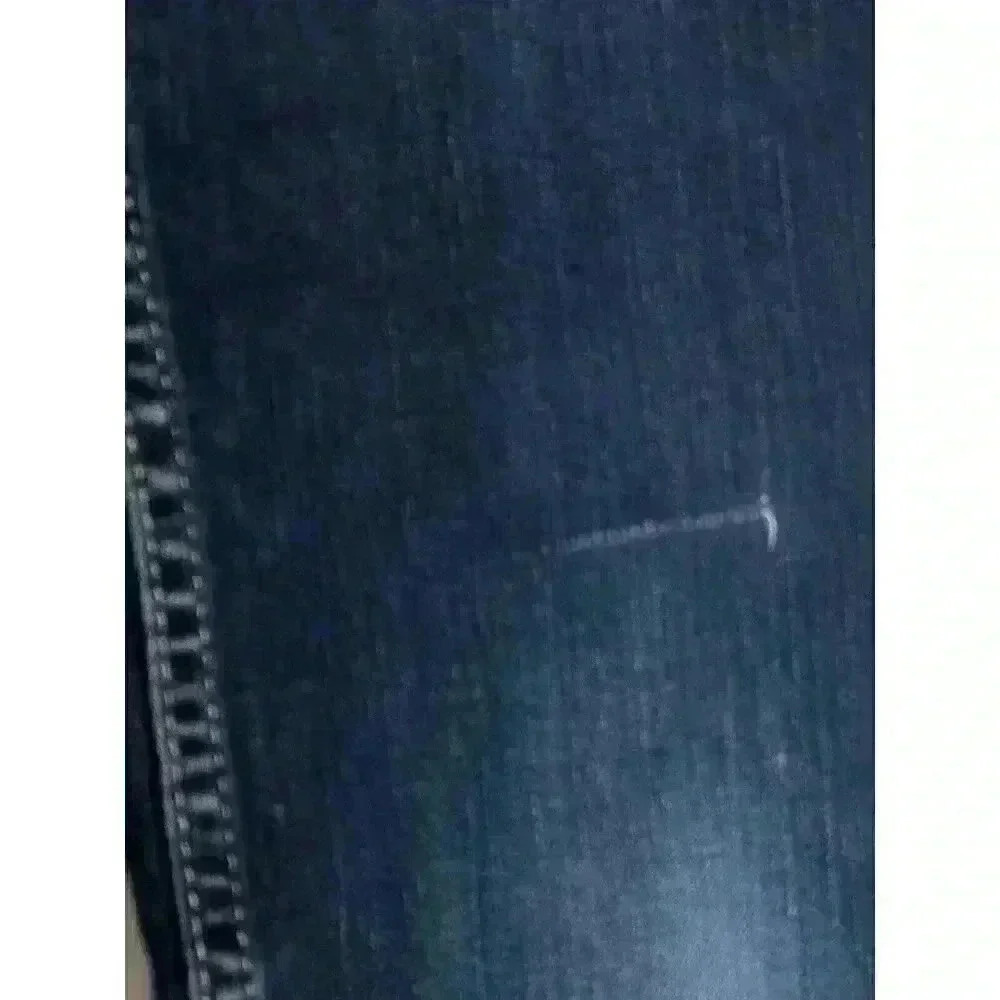 Levis 512 Slim Taper Kids Jeans Dark Wash Blue Size 7 Regular Adjustable Waist - Picture 4 of 15